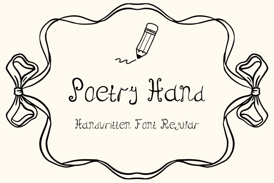 Poetry Hand Handwritten Font