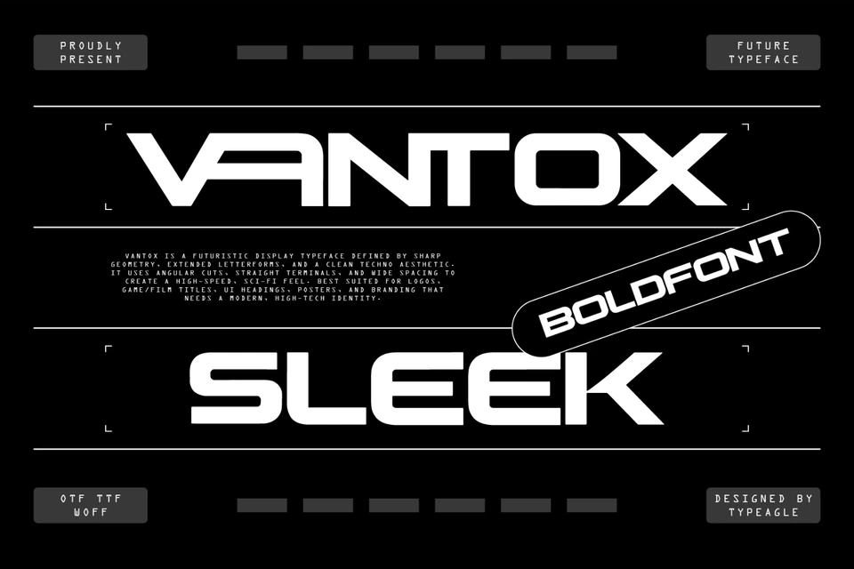 Vantox - Futuristic Display Font