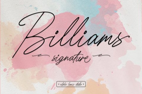 Billiams - Handwritten Font