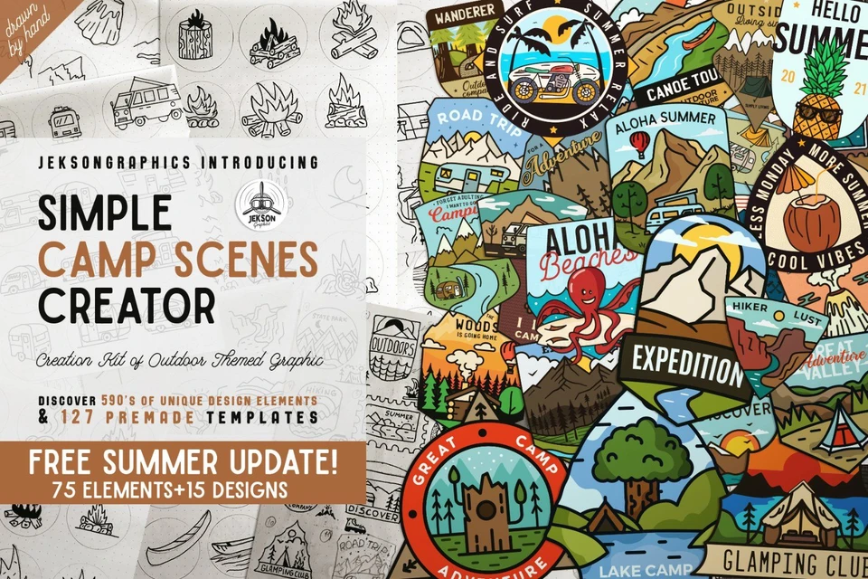 Simple Camp Scenes Creation Kit