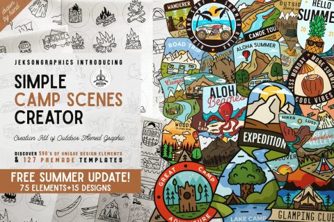 Simple Camp Scenes Creation Kit