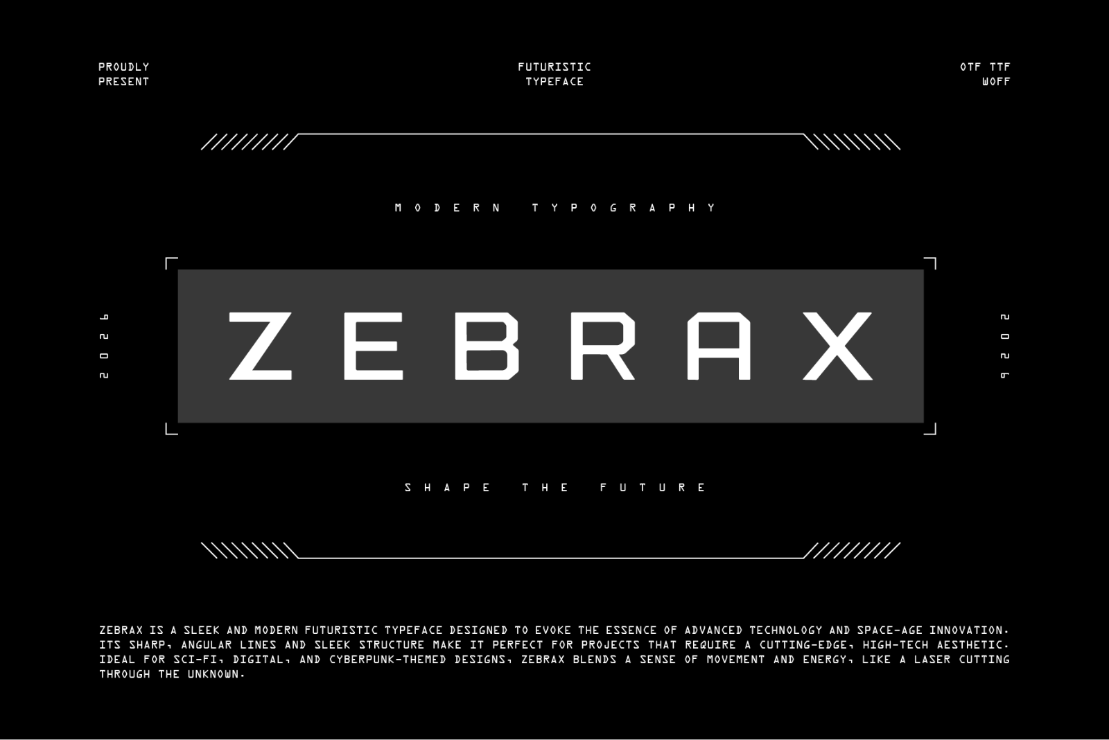 Zebrax - Futuristic Display Font — image 1
