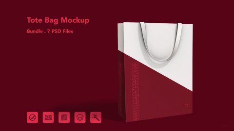 Tote Bag Mockup Bundle – 7 PSD Files, Shopping Bag Branding Mockup