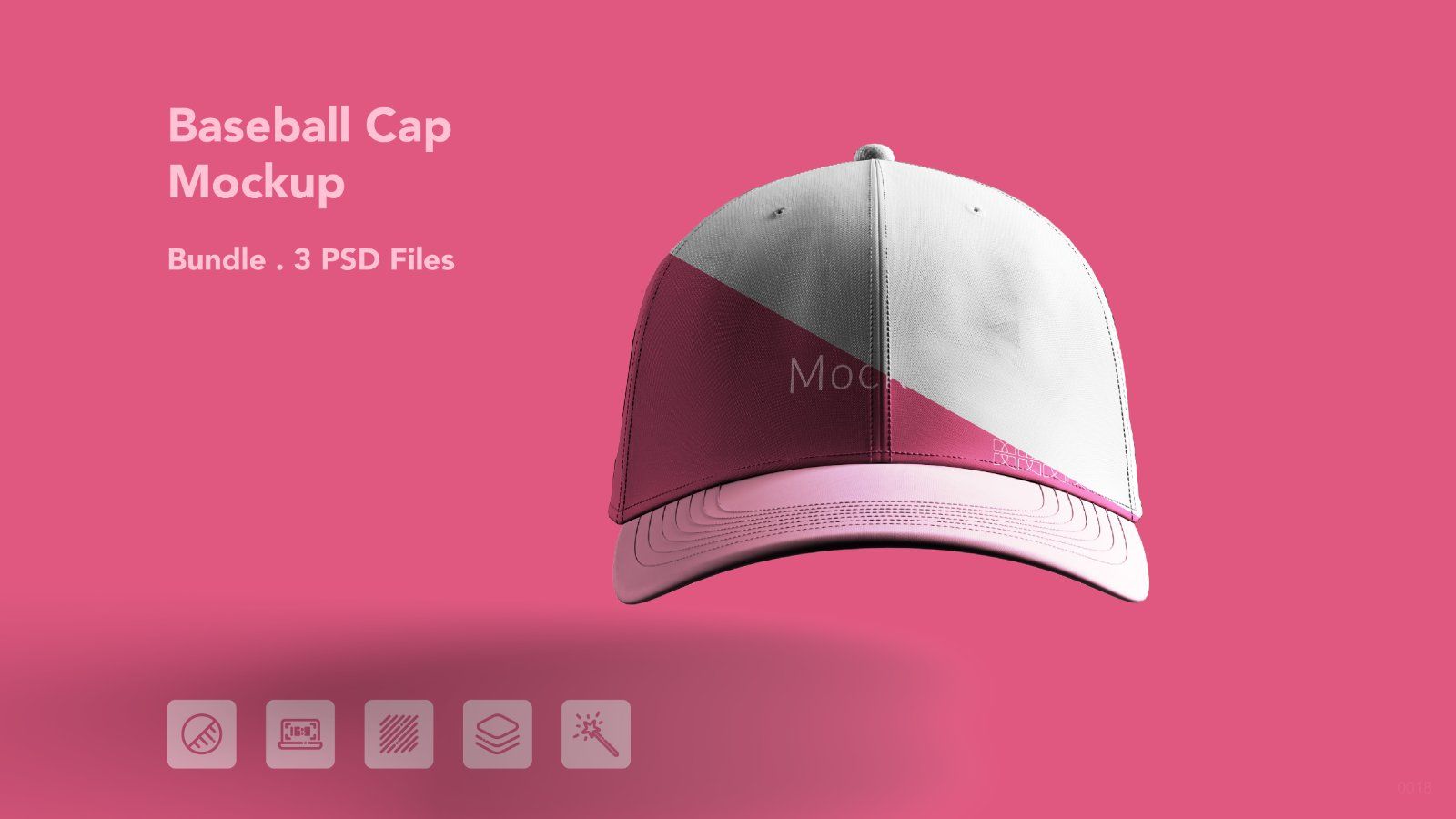 Baseball Cap Mockup – Hat Design, 3 PSD Files