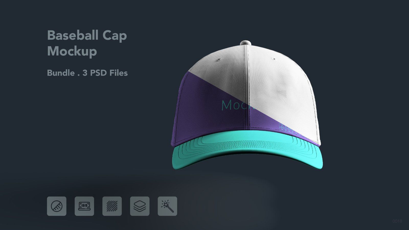 Baseball Cap Mockup – Hat Design, 3 PSD Files
