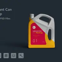 Lubricant Oil Can Mockup – 5 PSD