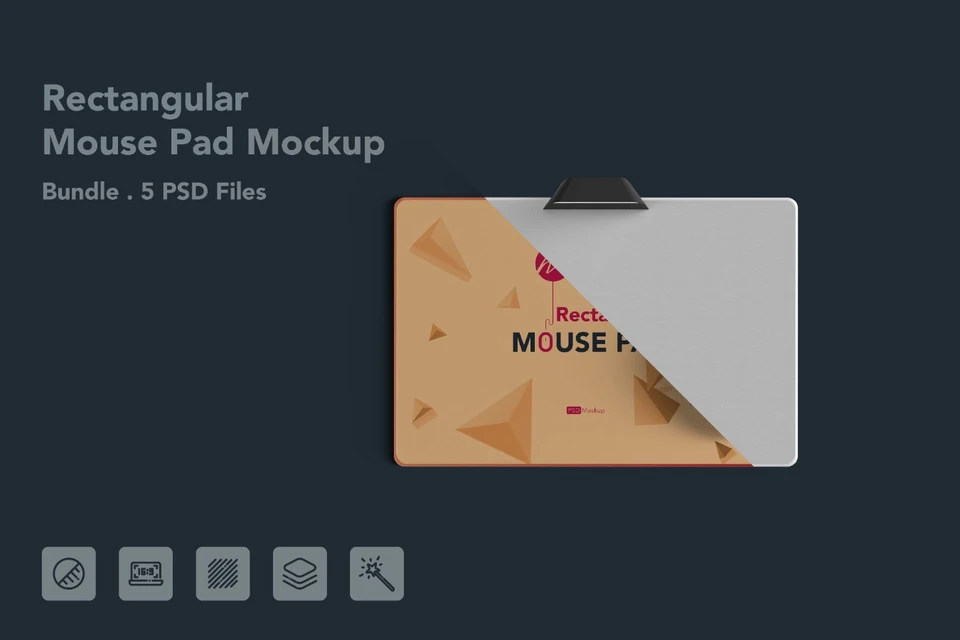 Rectangular Mouse Pad Mockup – 5PSD Bundle