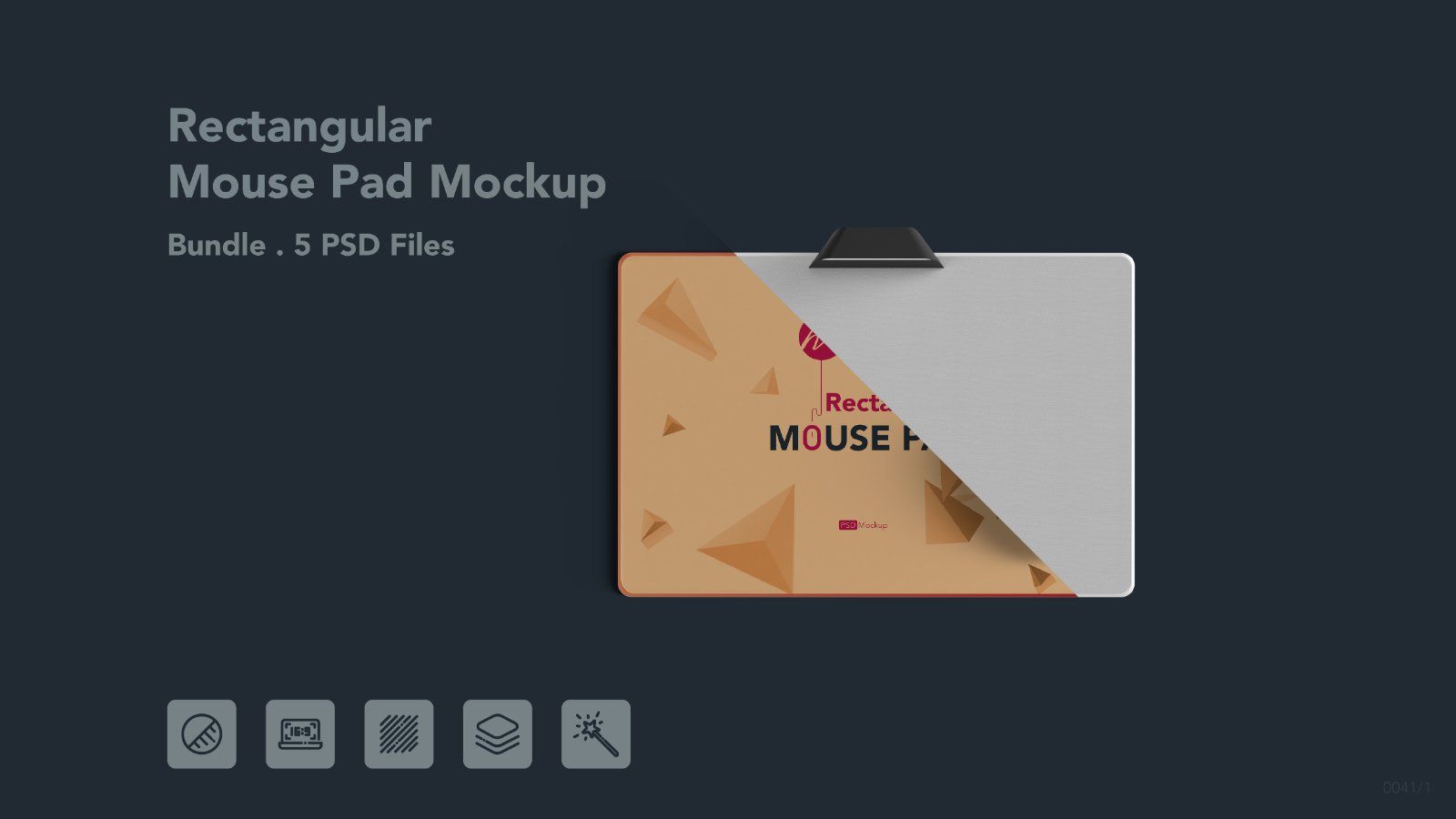 Rectangular Mouse Pad Mockup – 5PSD Bundle — image 1