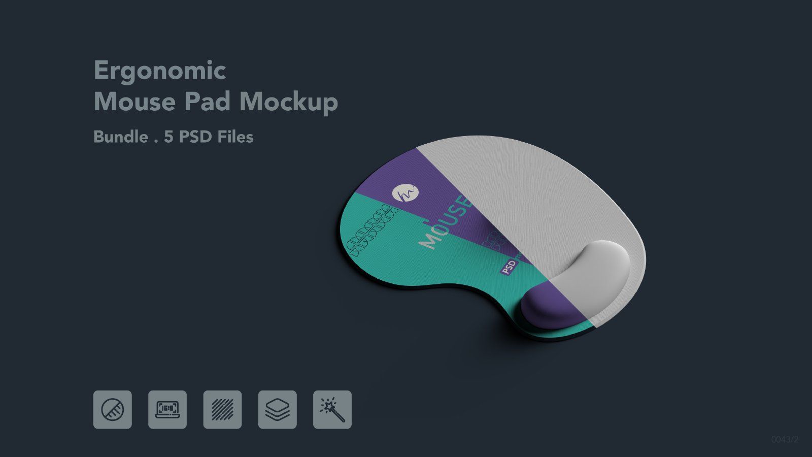 Ergonomic Mouse Pad with Wrist Rest Mockup – 5 PSD Bundle — image 1