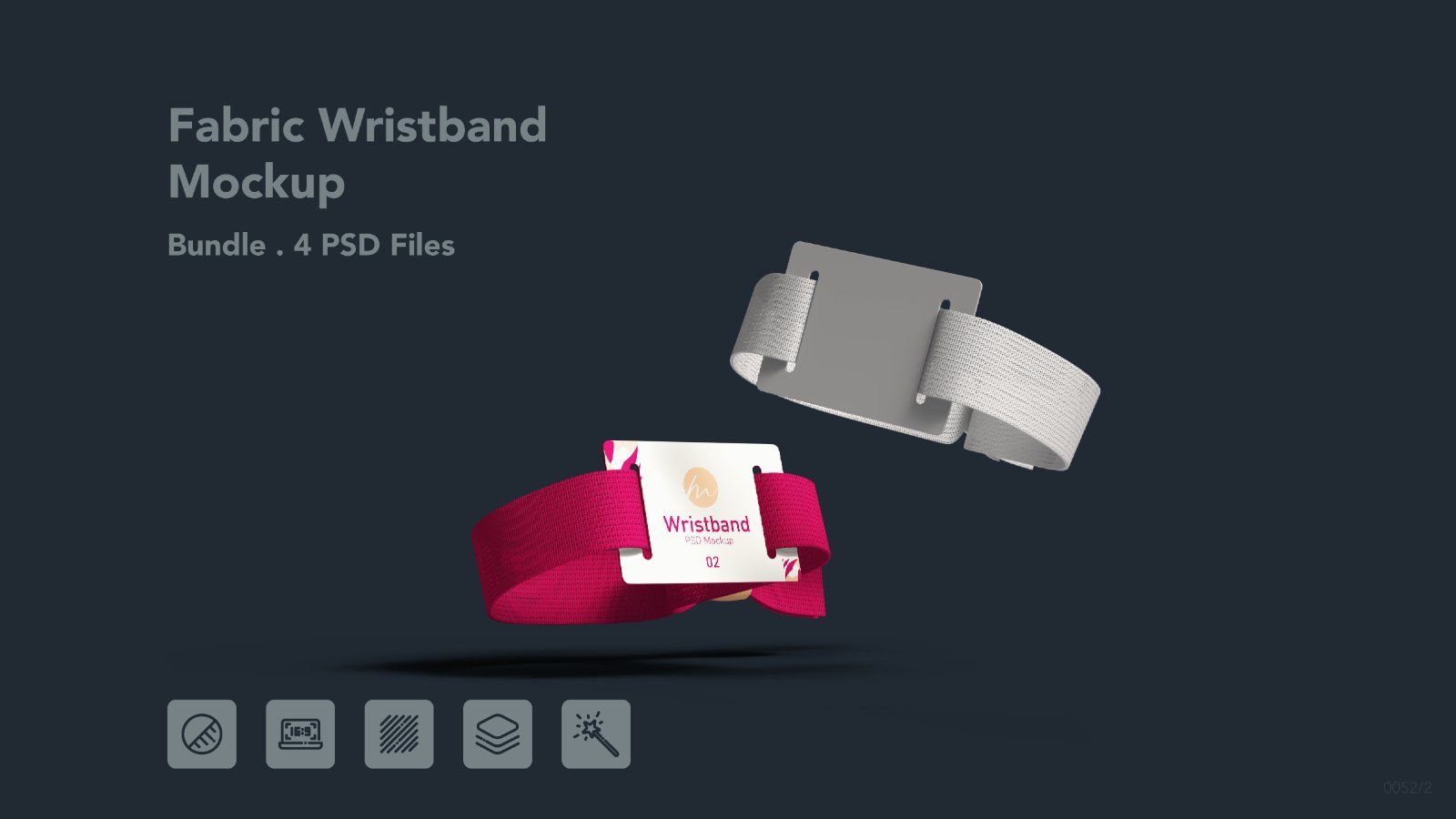 Fabric Event Wristband with ID Card - 4 PSDs — image 1