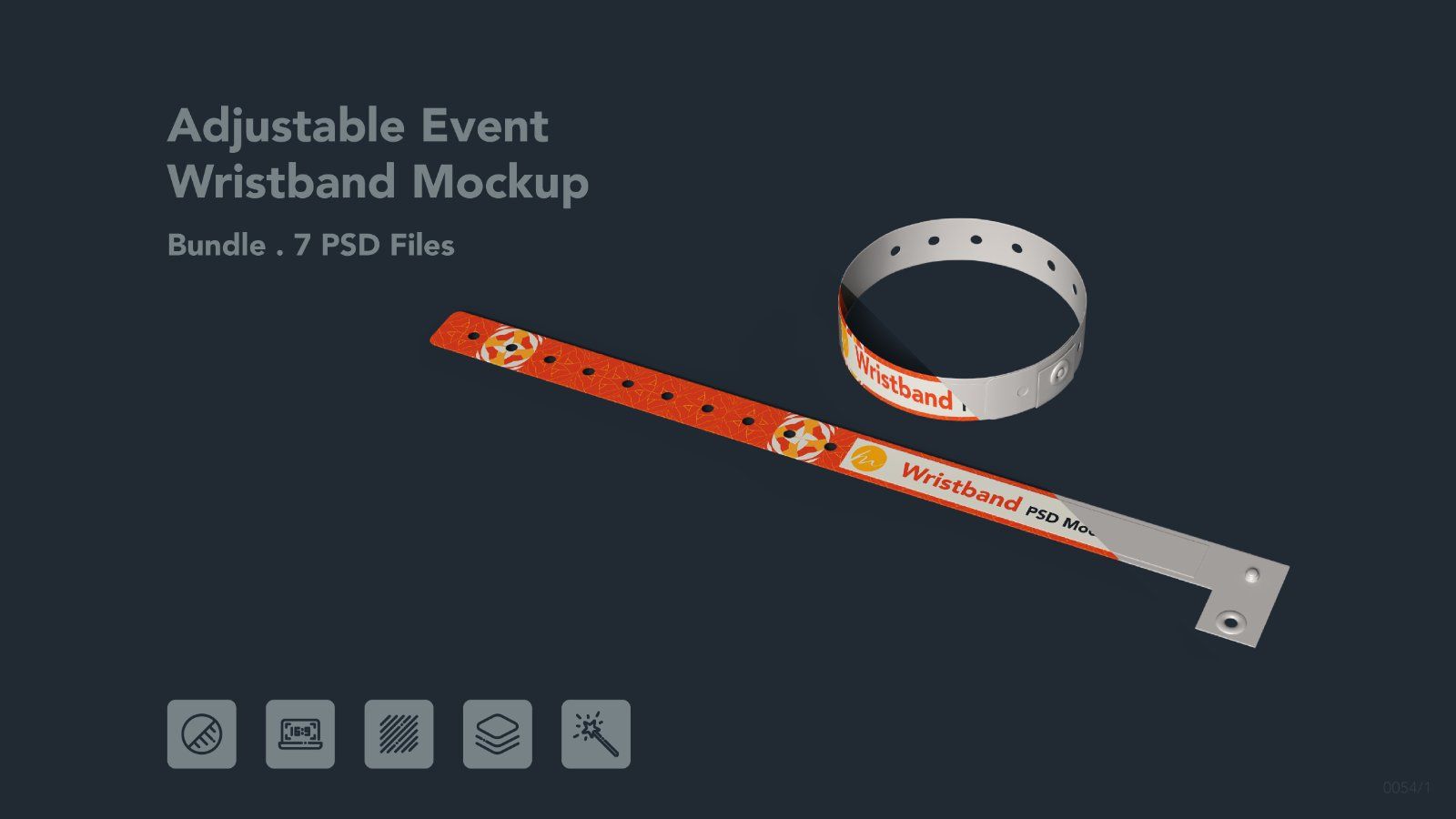 Adjustable Event Wristband - 7 PSDs — image 1