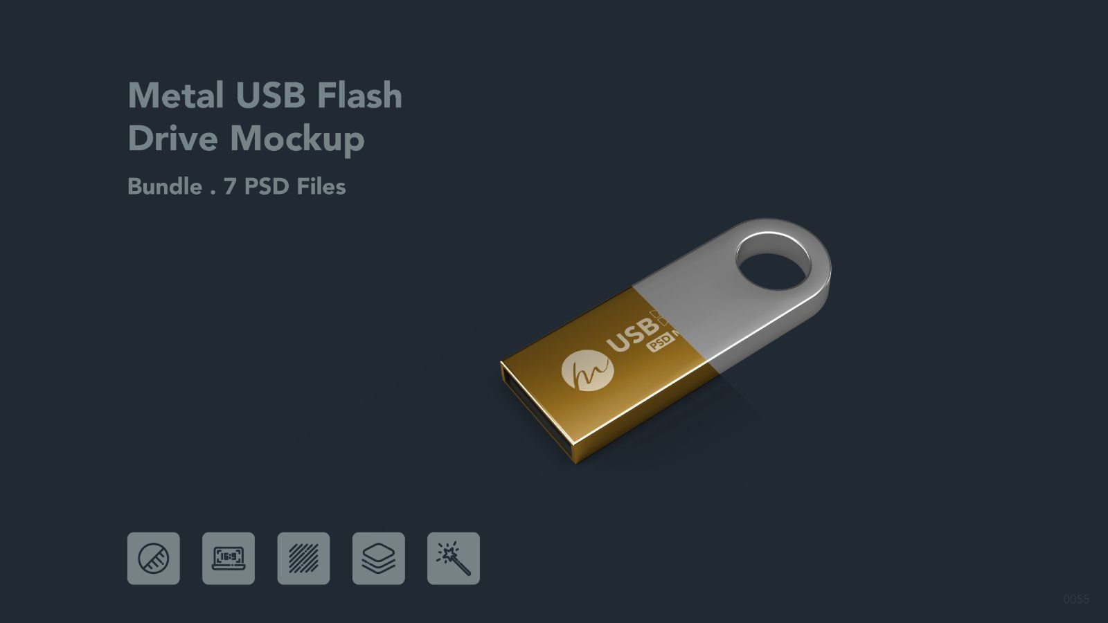 Metal USB Flash Drive - 7 PSDs — image 1
