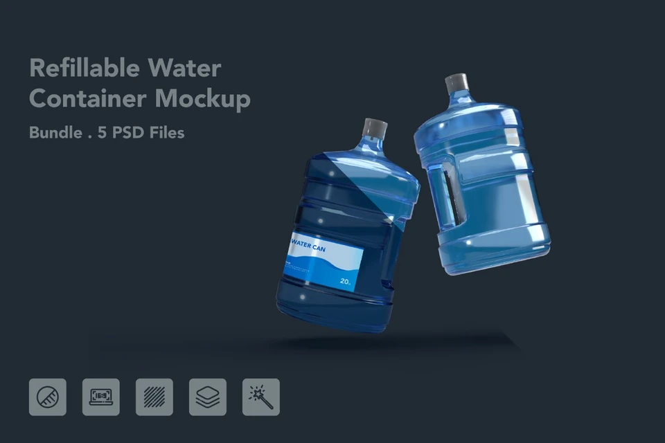 Refillable Water Jug - 5 PSDs