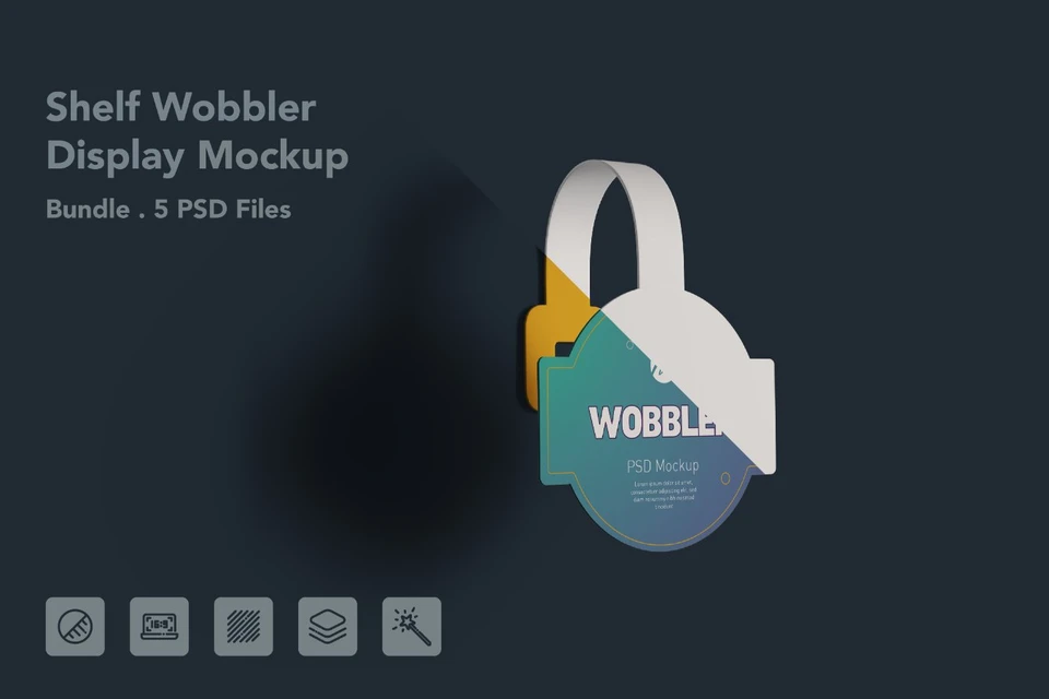 Shelf Wobbler Display - 5 PSDs