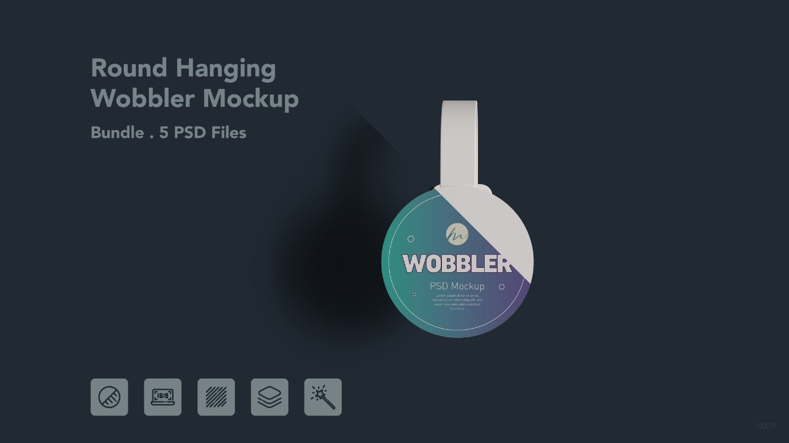 Round Hanging Wobbler Display - 5 PSDs — image 1