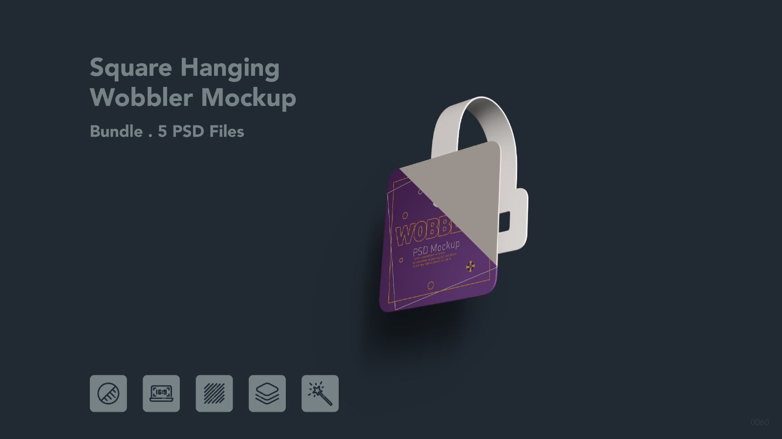 Square Hanging Wobbler Display - 5 PSDs — image 1