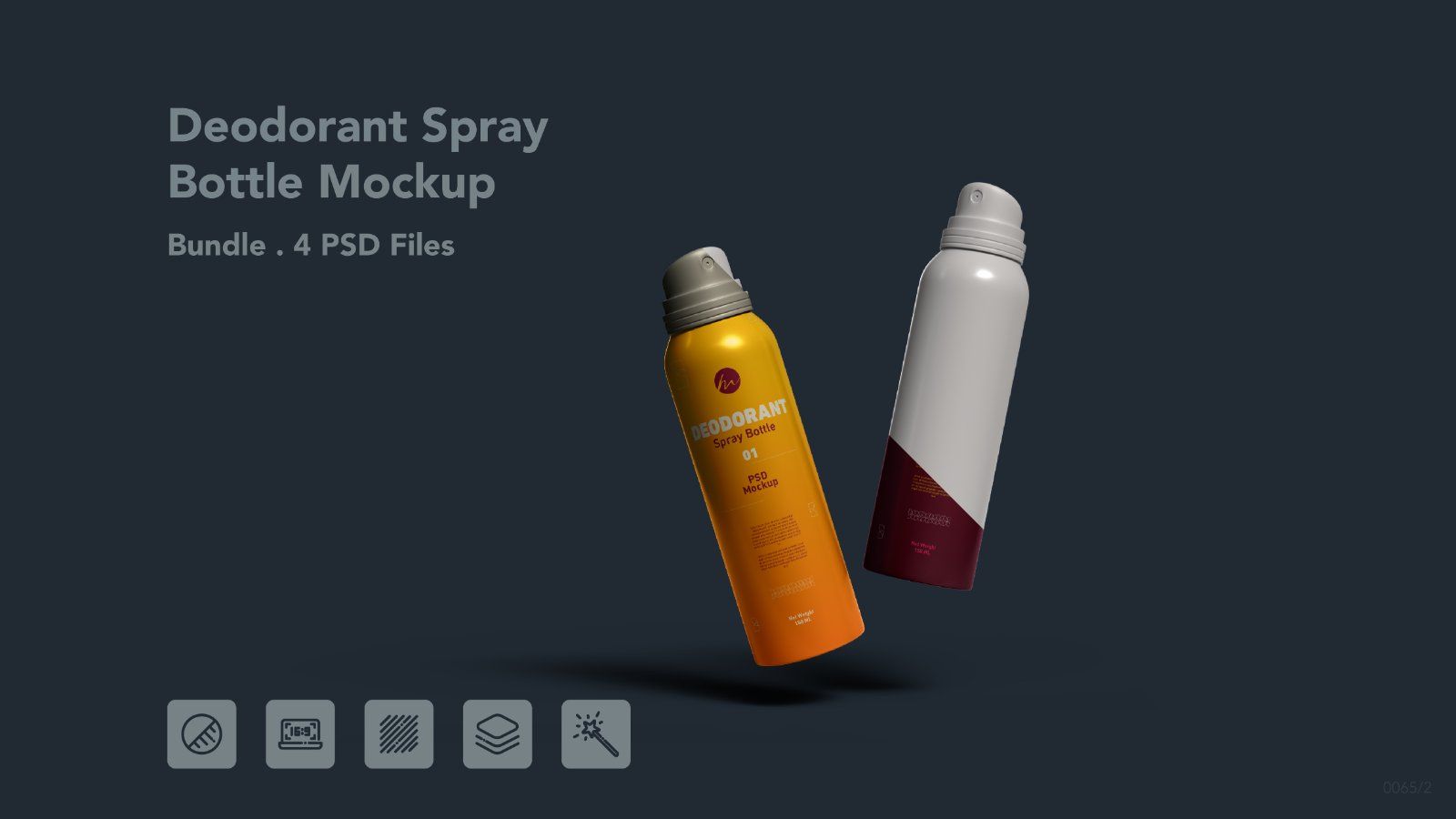 Deodorant Body Spray Can PSD Mockup - 4-PSD — image 1