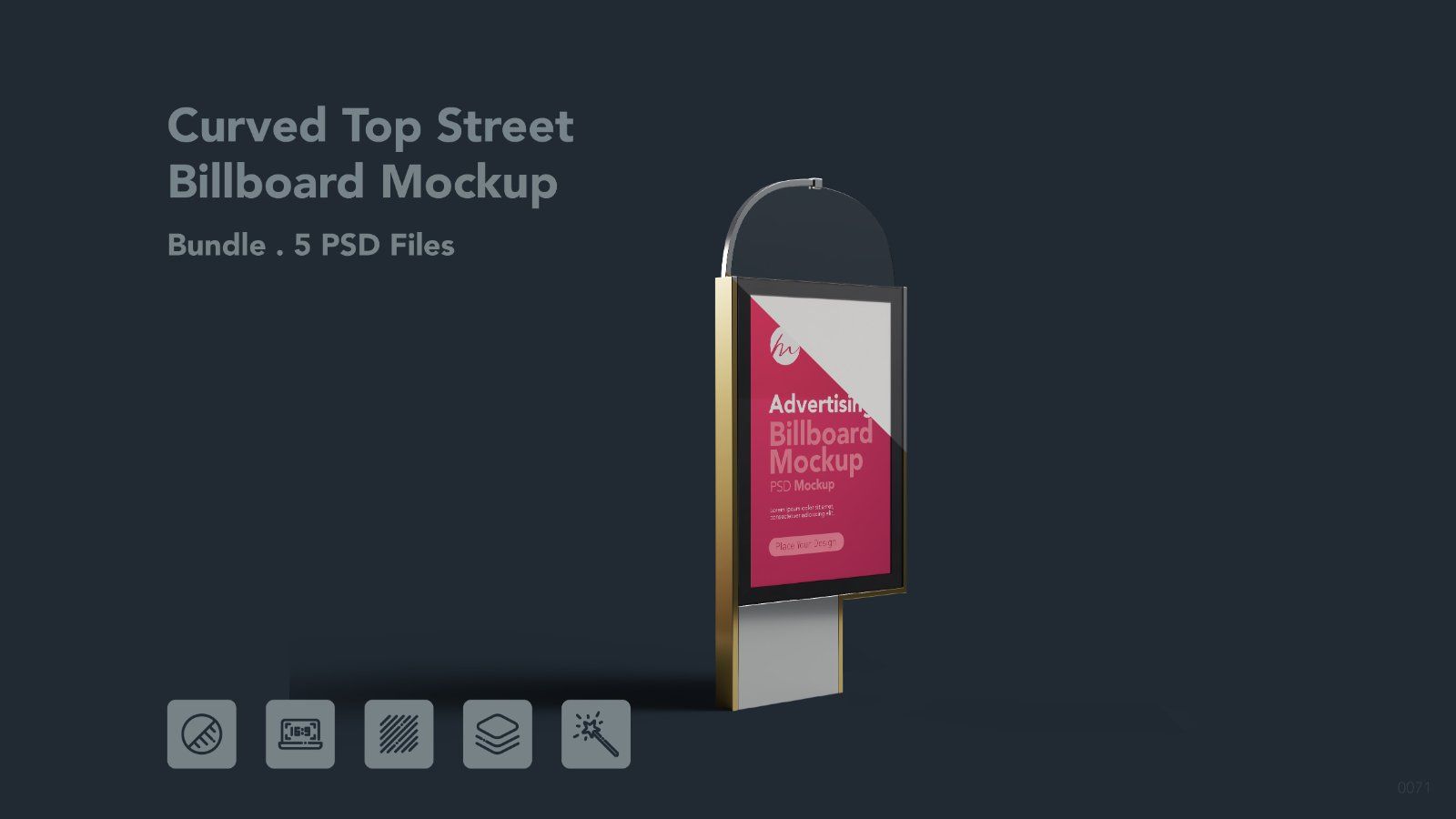 Street Advertising Billboard Mockup - 5 PSDs — image 1
