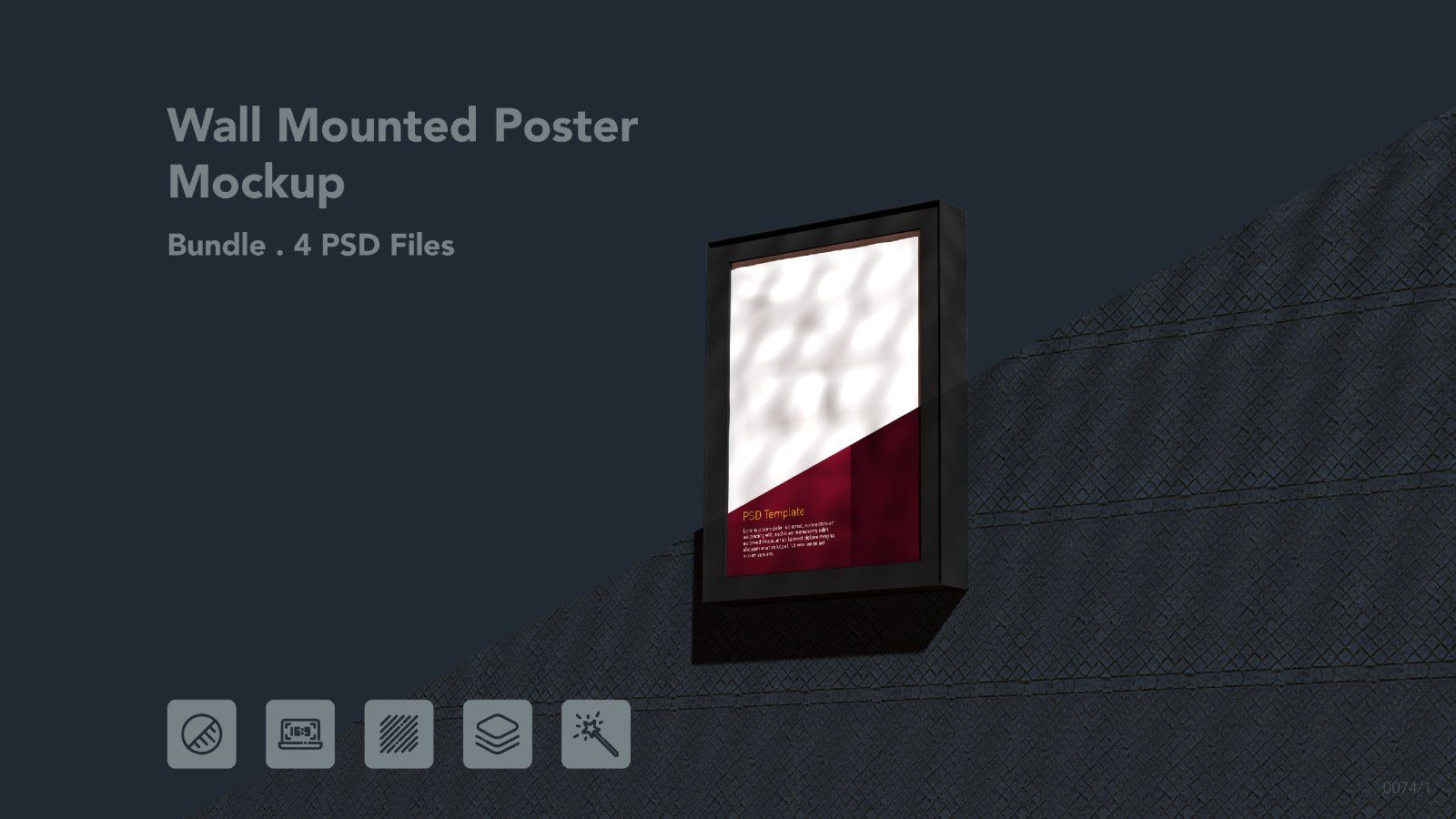 Outdoor Wall Mounted Poster Frame - 4 PSD Mockup — image 1
