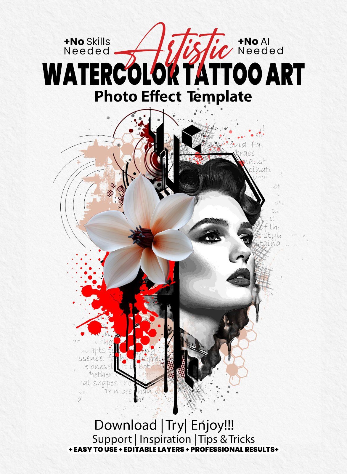 Artistic Watercolor Tattoo Art