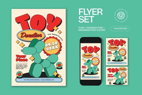 Toy Donation Flyer Set