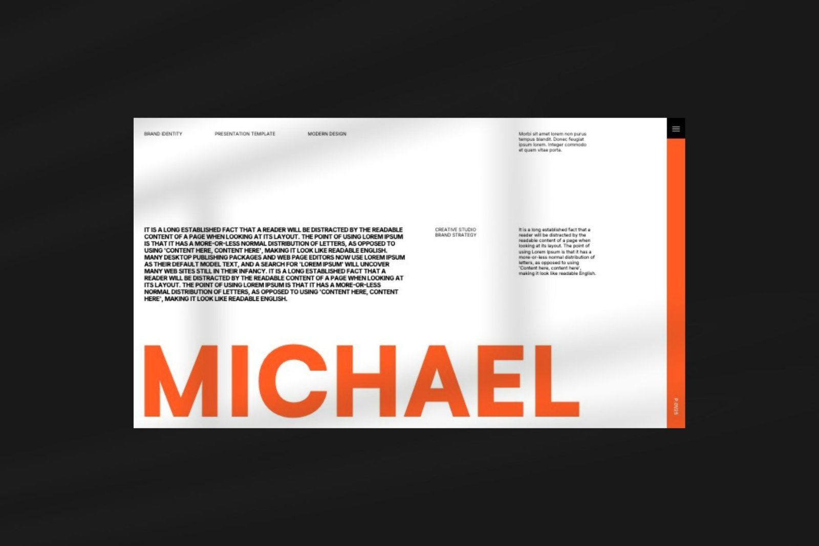 Michael - Brand Portfolio Keynote Template