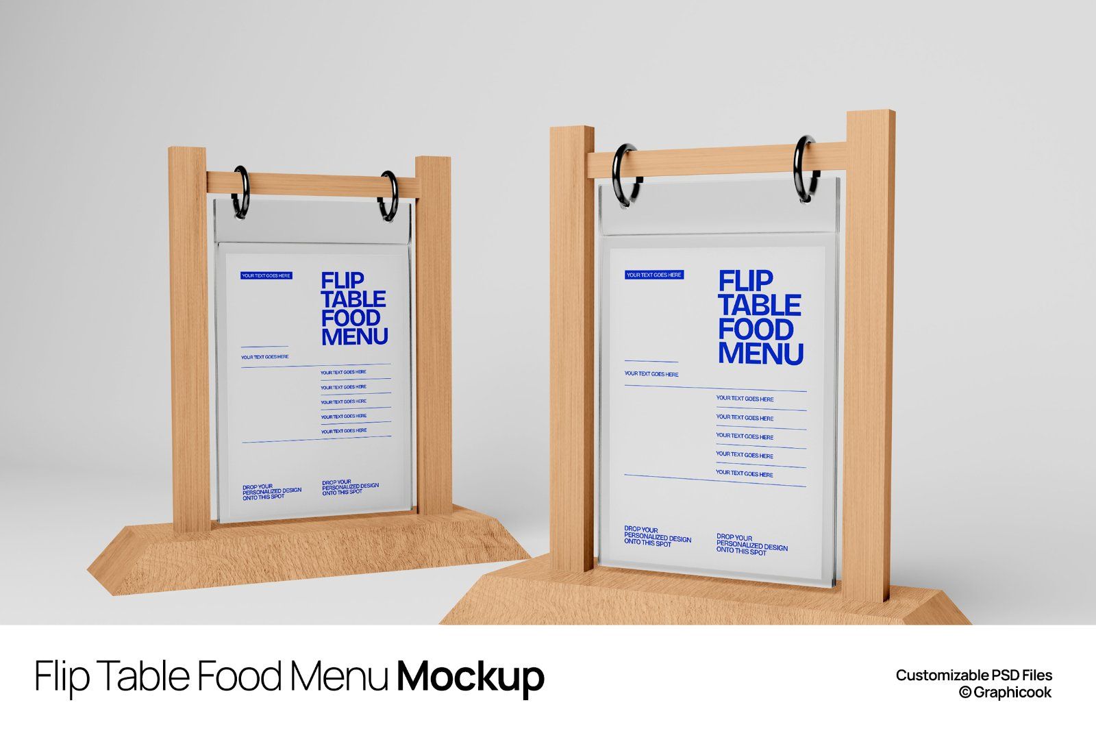 Flip Table Food Menu Mockup