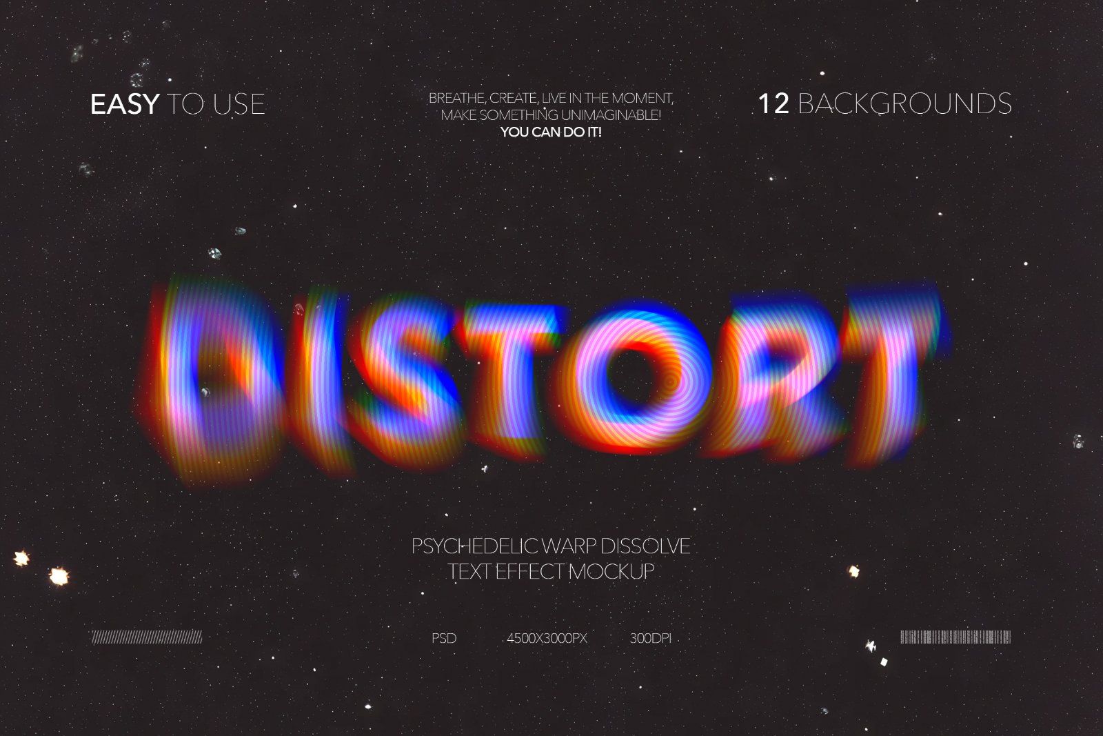 Psychedelic Warp Dissolve Text Effec