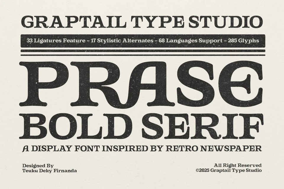 Gts Prase - Bold Serif