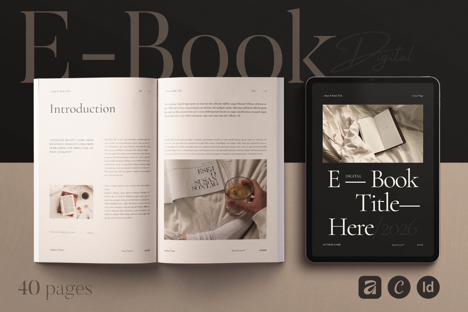 Digital E-Book Design Template