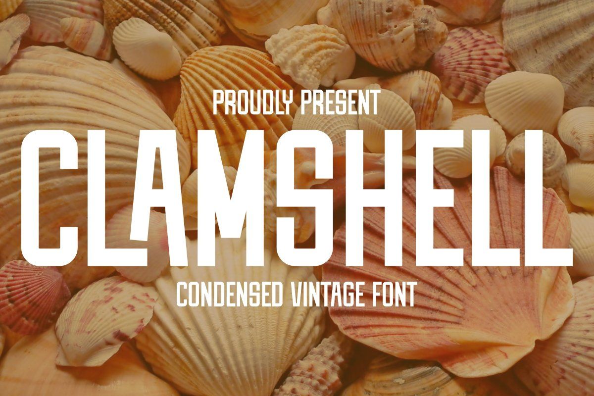 Clamshell - Condensed Vintage Font — image 1
