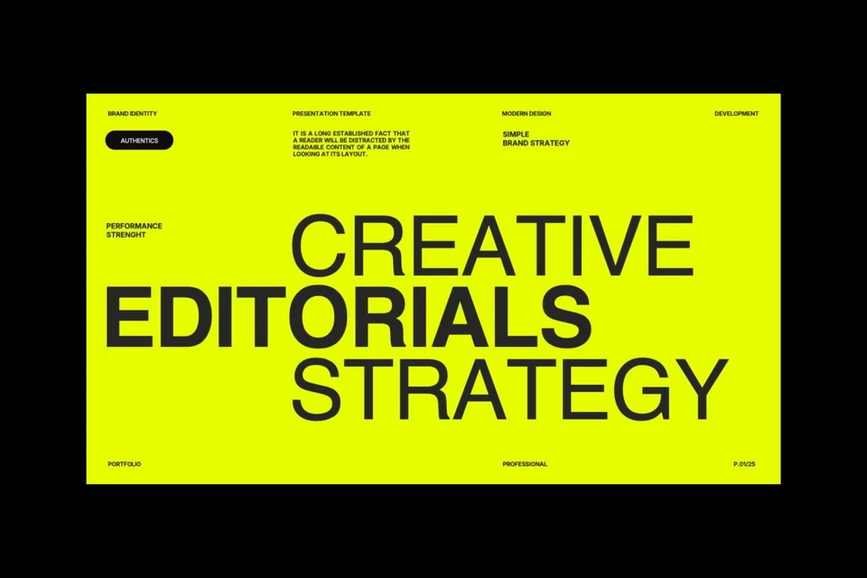 Creative Editorial Strategy - PowerPoint Template