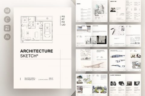 Architecture Sketch Design Portfolio Template