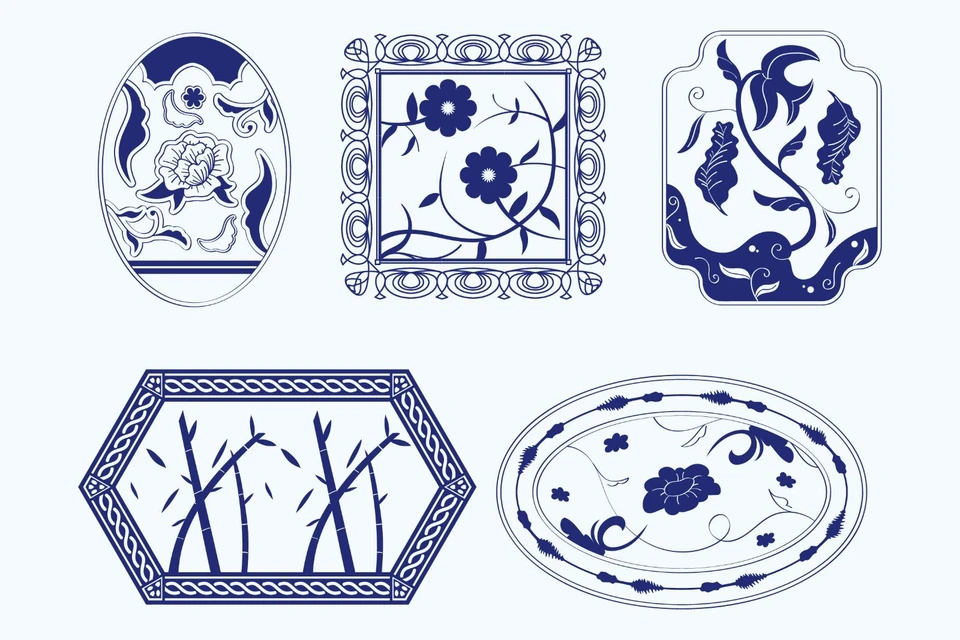 Porcelain Pattern Asset Illustration