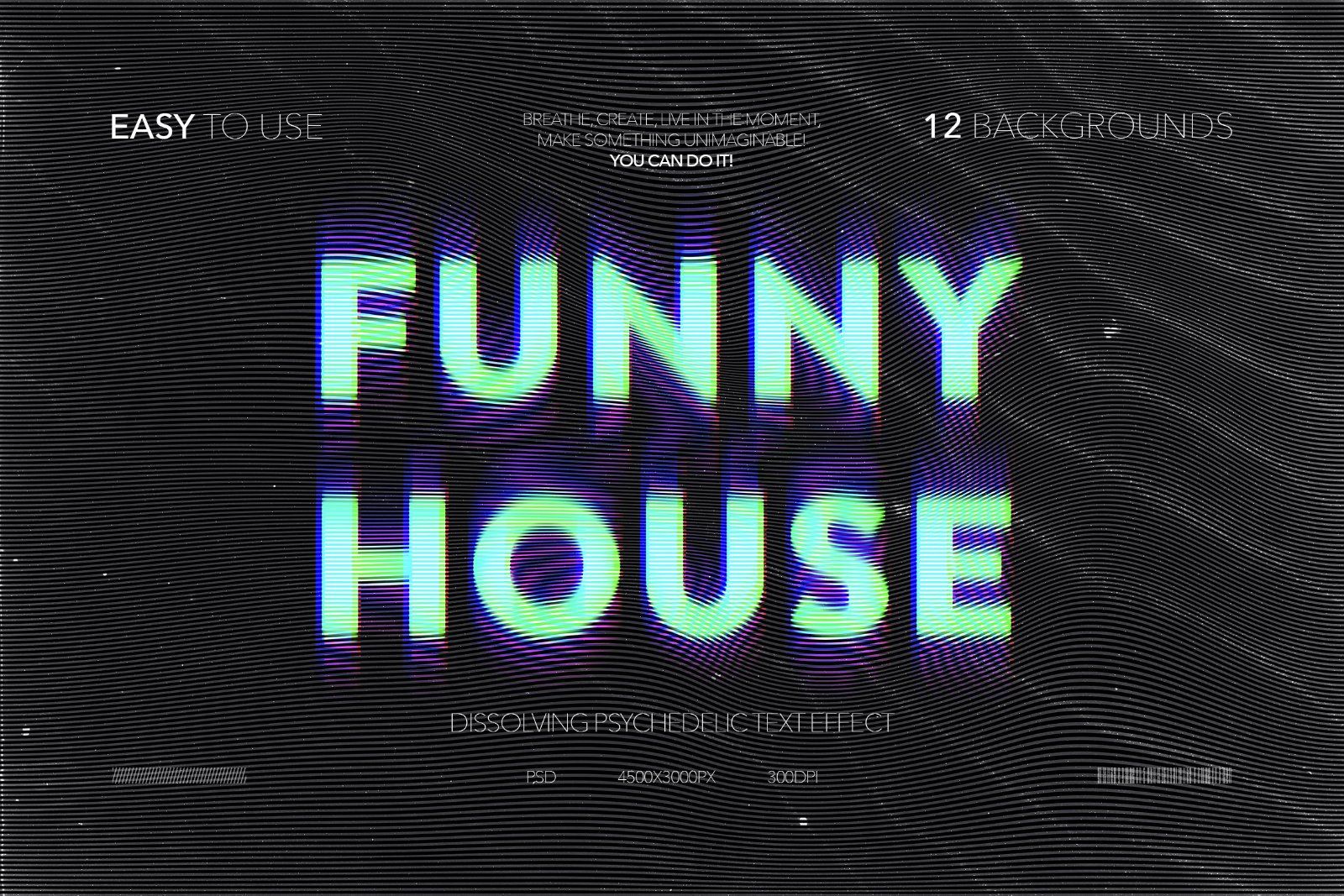 Dissolving Psychedelic Text Effect