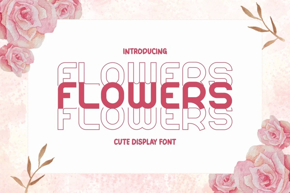 Flowers - Cute Display Font