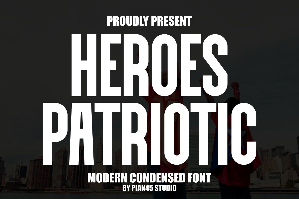 Heroes Patriotic - Modern Condensed Font — image 1