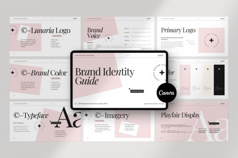 Lunaria Minimal Brand Guide Canva