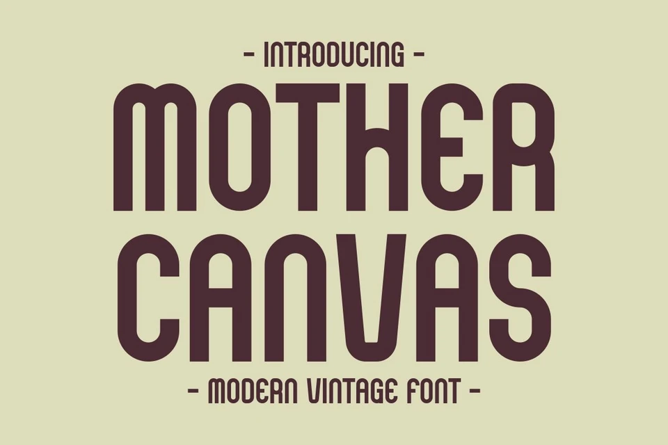 Mother Canvas - Modern Vintage Font