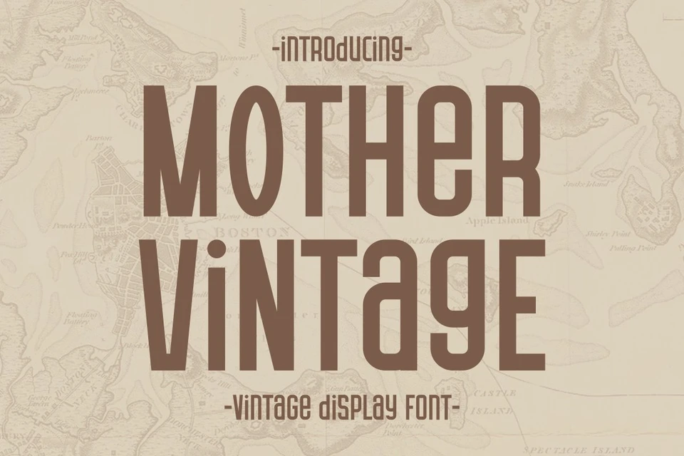 Mother Vintage - Vintage Display Font
