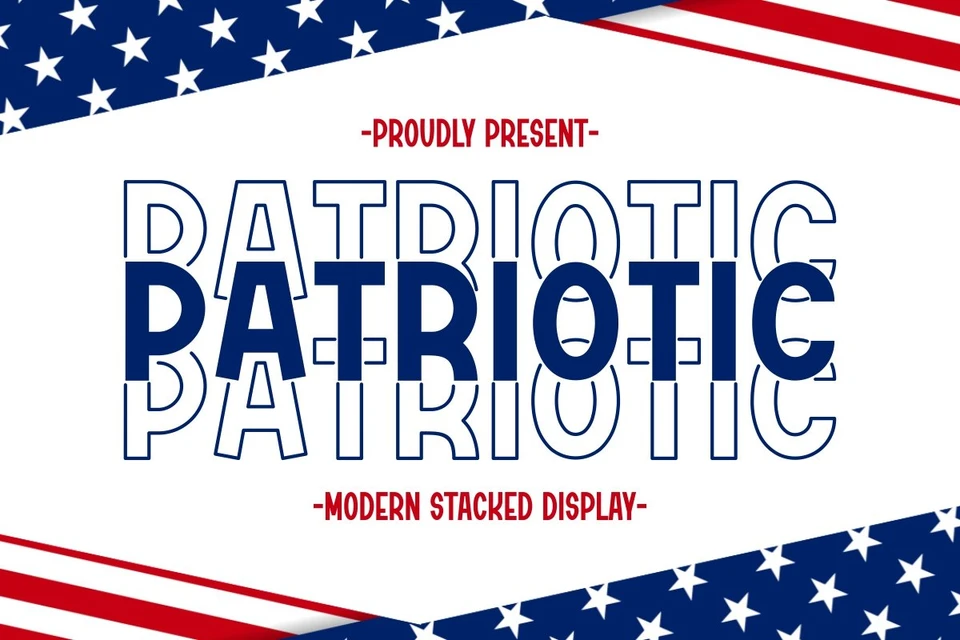 Patriotic - Modern Stacked Display
