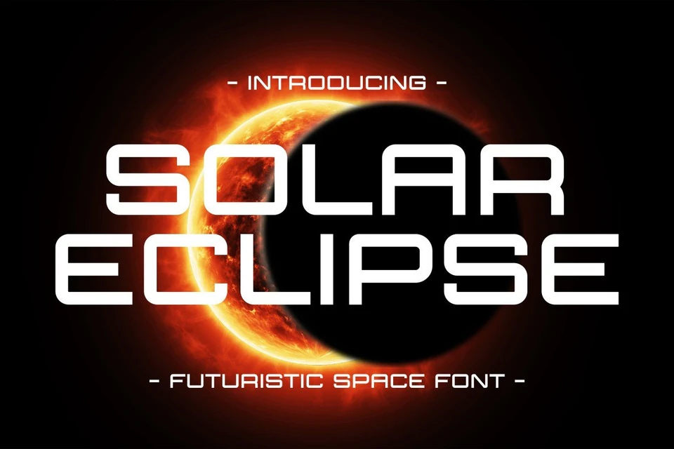 Solar Eclipse - Futuristic Space Font