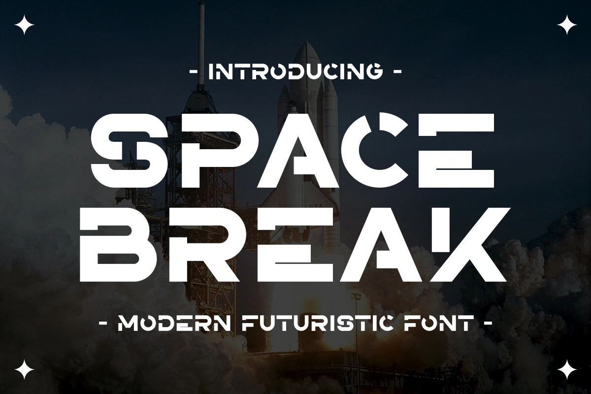 Space Break - Modern Futuristic Font — image 1