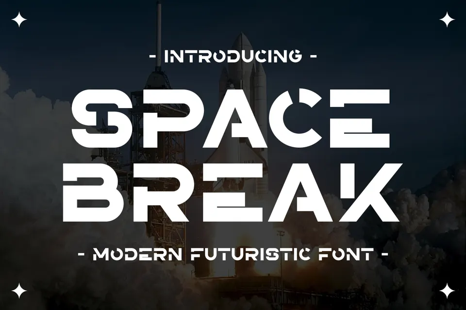 Space Break - Modern Futuristic Font