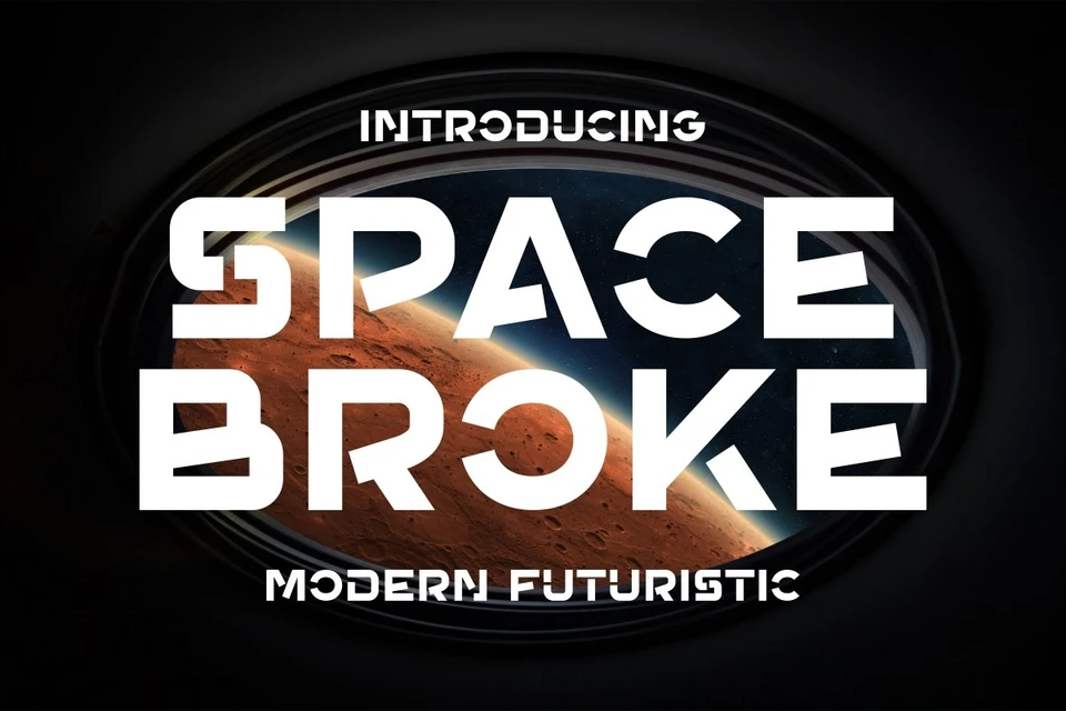 Space Broke - Modern Futuristic Font
