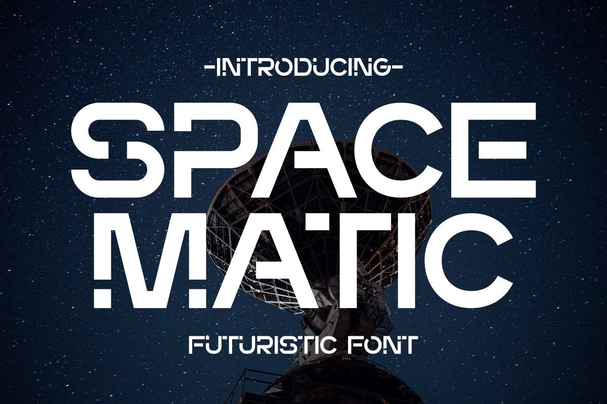 Space Matic - Futuristic Font — image 1