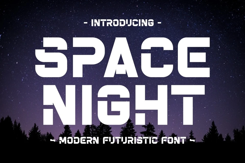 Space Night - Modern Futuristic Font