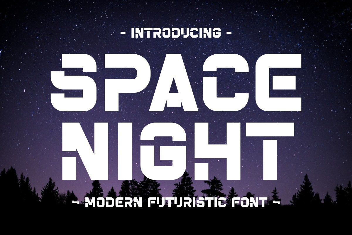 Space Night - Modern Futuristic Font — image 1