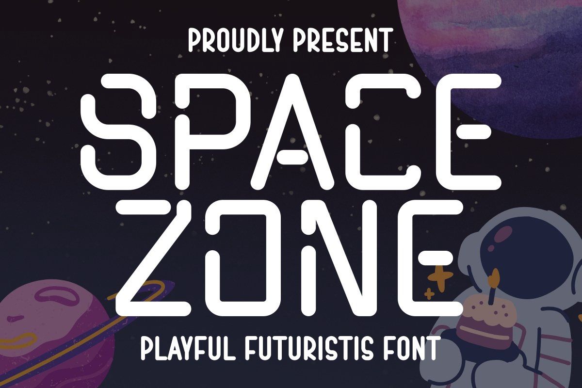 Space Zone - Playful Futuristic Font