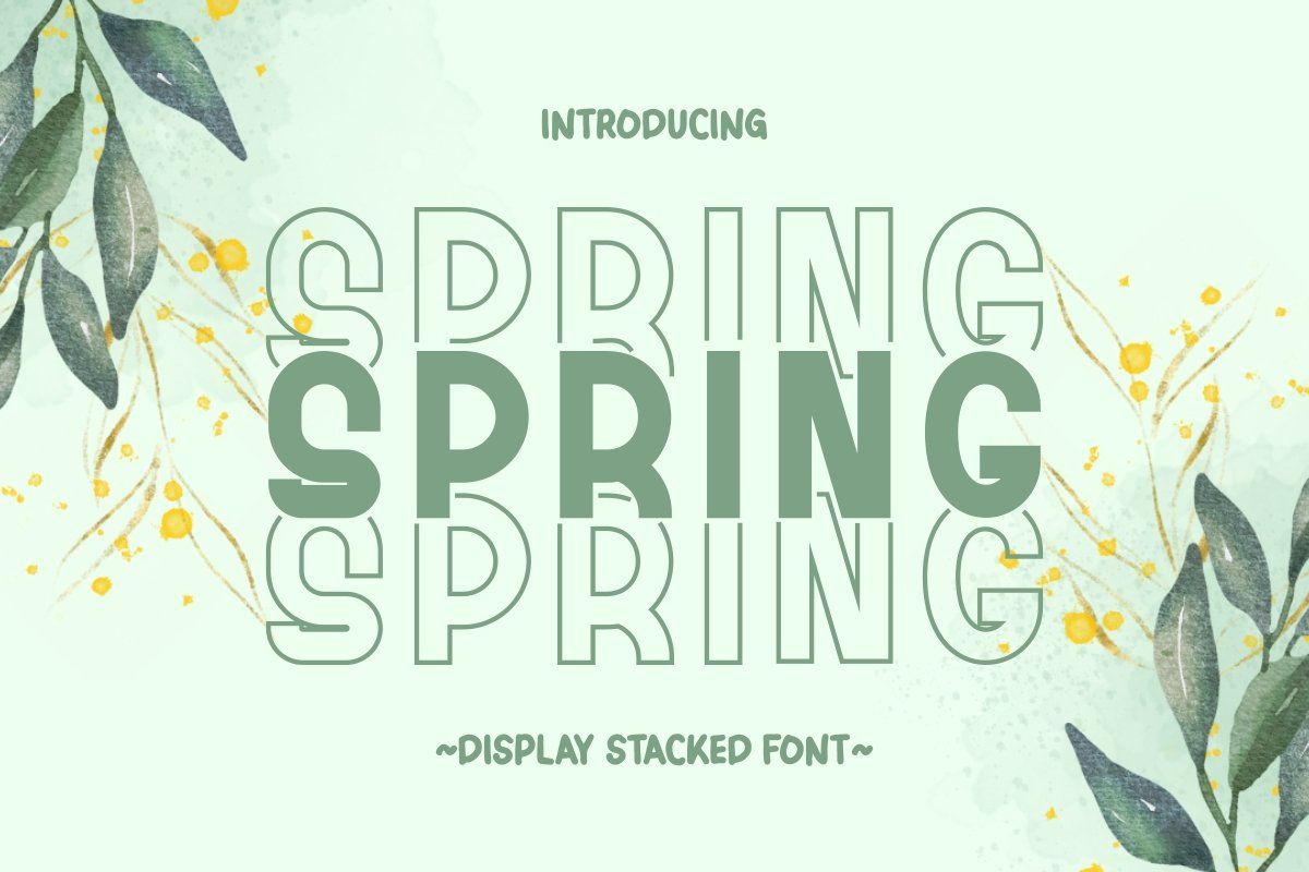 Spring - Display Stacked Font — image 1